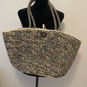 Coldwater Creek Vintage  Extra Large Woven Straw Tote Bag